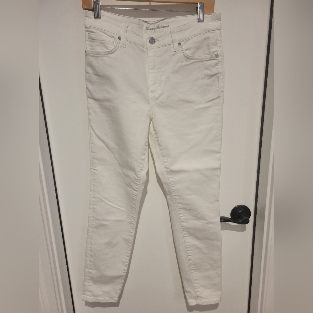 Tommy Bahama Ella Twill High-Rise Ankle Jeans